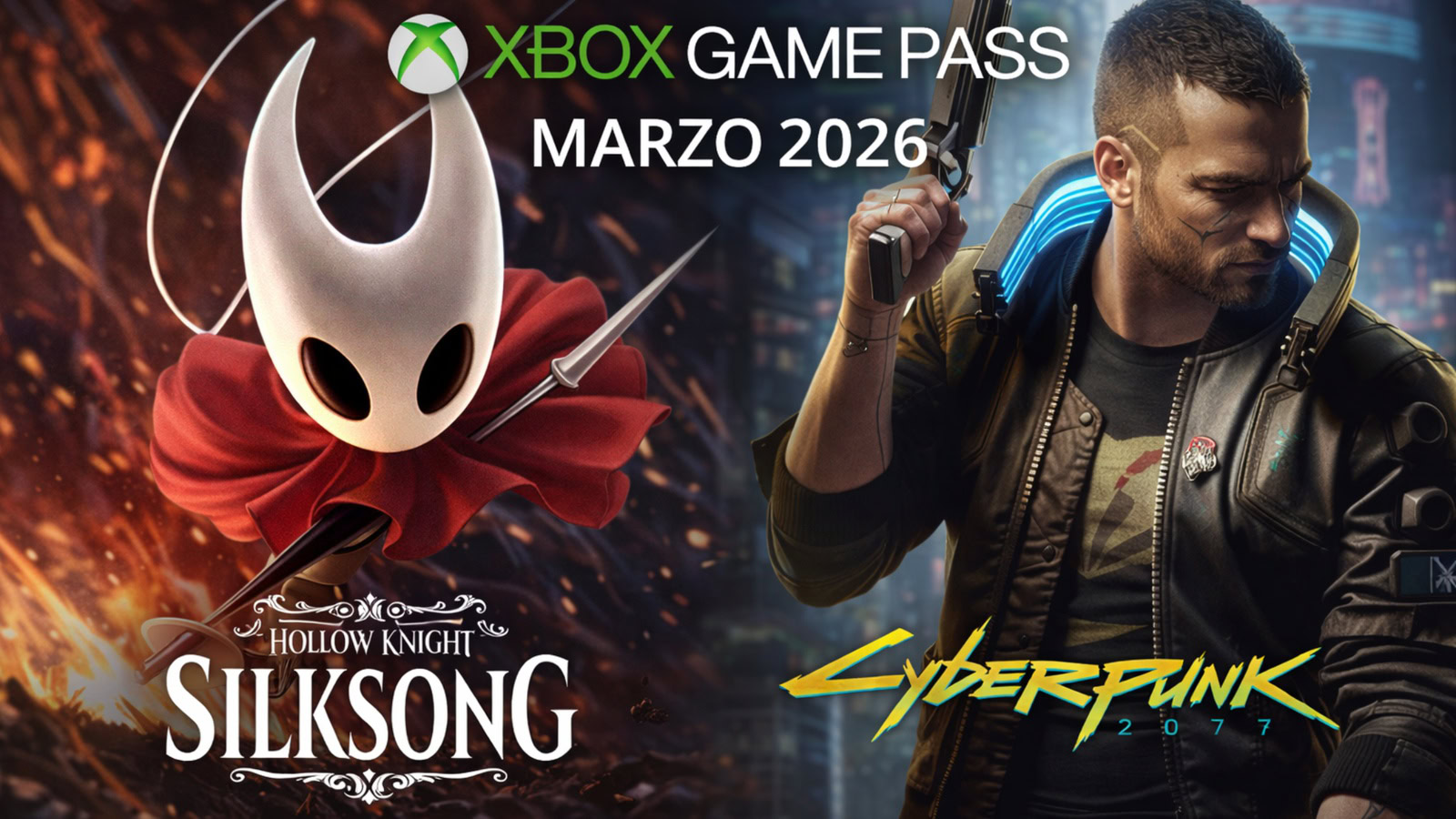 Xbox Game Pass marzo 2026: Hollow Knight Silksong e Cyberpunk 2077 cambiano tutto