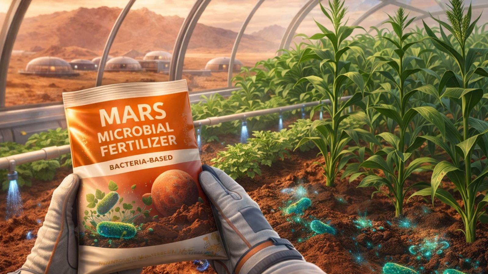 Marte: un fertilizzante a base di batteri permette le coltivazioni