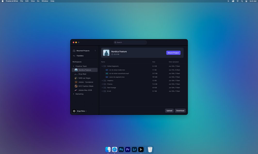 Frame.io Drive: Adobe rivoluziona il lavoro sui file video in cloud