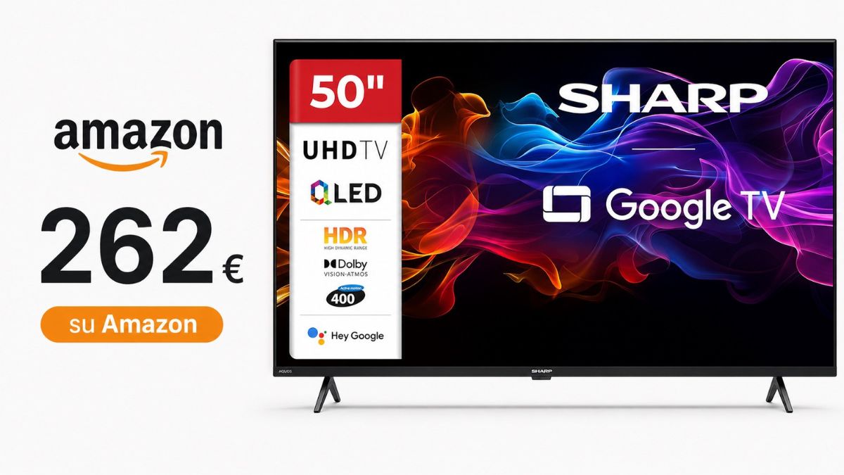 Smart TV Sharp QLED da 50 pollici al minimo storico su Amazon