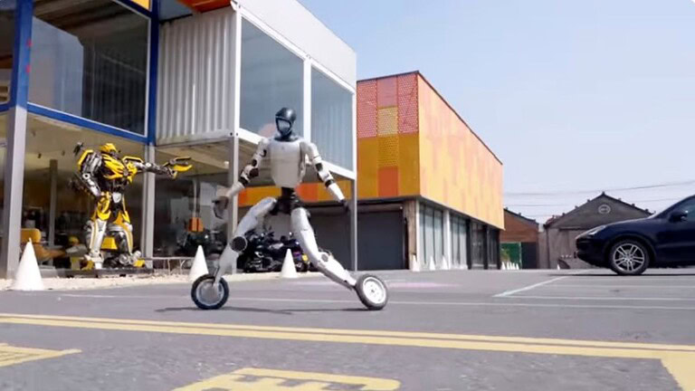 Robot umanoide Unitree G1 sui pattini: il video è assurdo