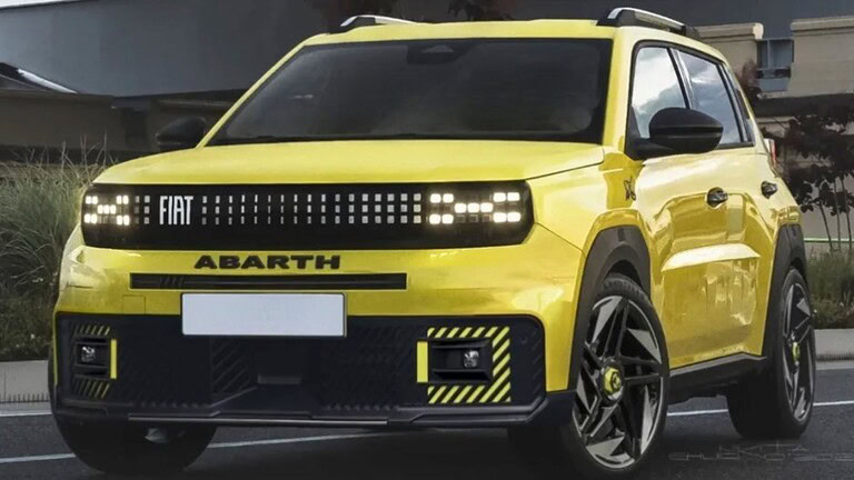 Abarth Grande Panda: il render della versione sportiva fa già discutere