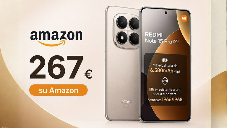 Redmi Note 15 Pro 5G al minimo storico su Amazon: lo sconto è del 30%