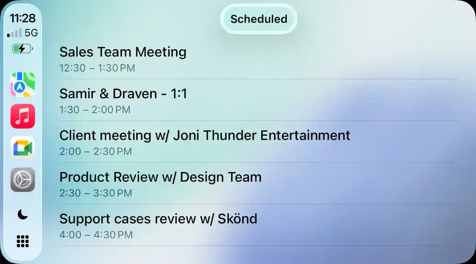 Google Meet Apple CarPlay_1