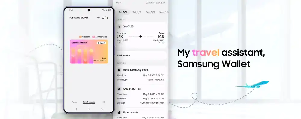 Samsung Wallet, arriva Trips: la funzione che rivoluziona i tuoi viaggi
