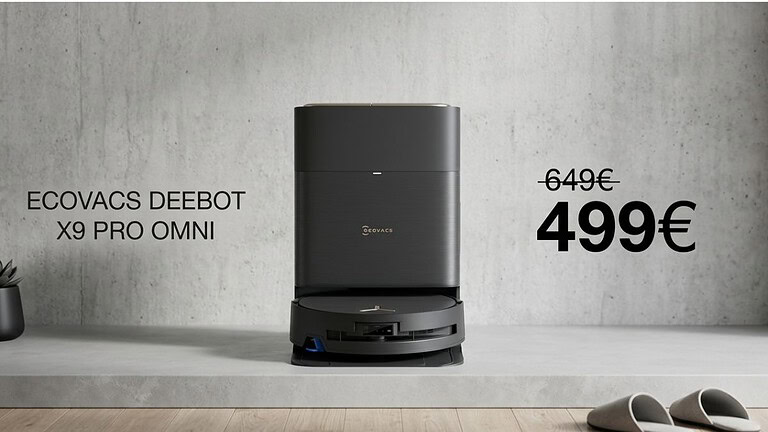 ECOVACS X9 PRO OMNI Black a 499€: uno sconto che fa girare la testa