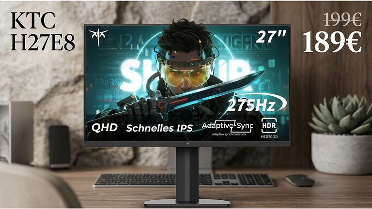 KTC H27E8: monitor QHD da 27" e 275Hz a meno di 200€ su Amazon