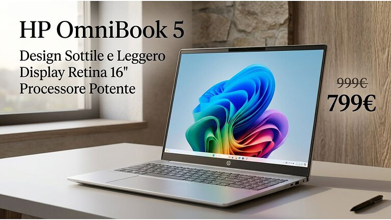 HP OmniBook 5 su Amazon al prezzo più basso di sempre: è un affare
