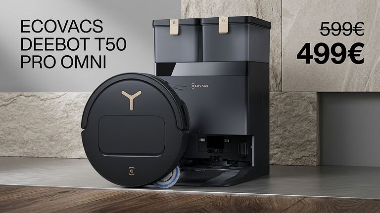 ECOVACS T50 PRO OMNI Gen3 a 499€ su Amazon: sconto del 44% da non perdere