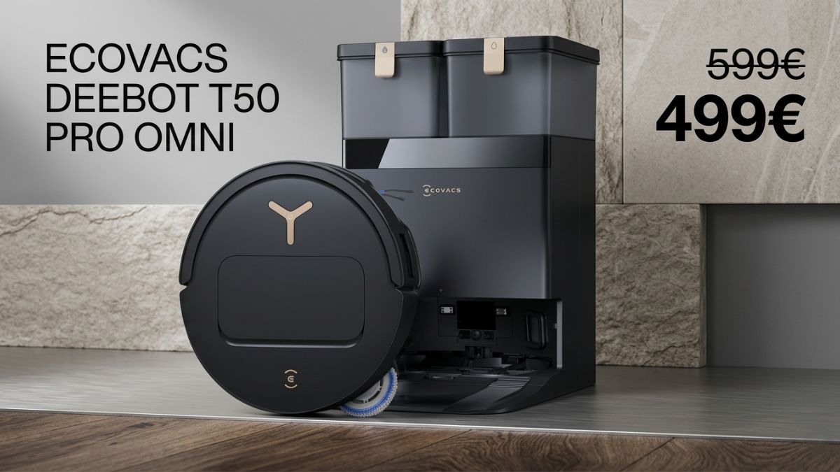 ECOVACS T50 PRO OMNI Gen3 a 499€ su Amazon: sconto del 44% da non perdere