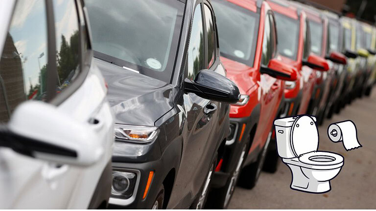 Seres brevetta il WC nascosto sotto il sedile dell'auto: come funziona