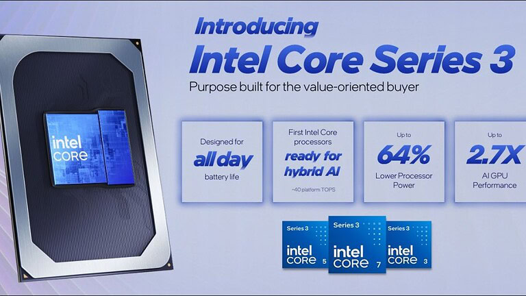 Intel Core Series 3: Wildcat Lake punta su AI e prezzo accessibile