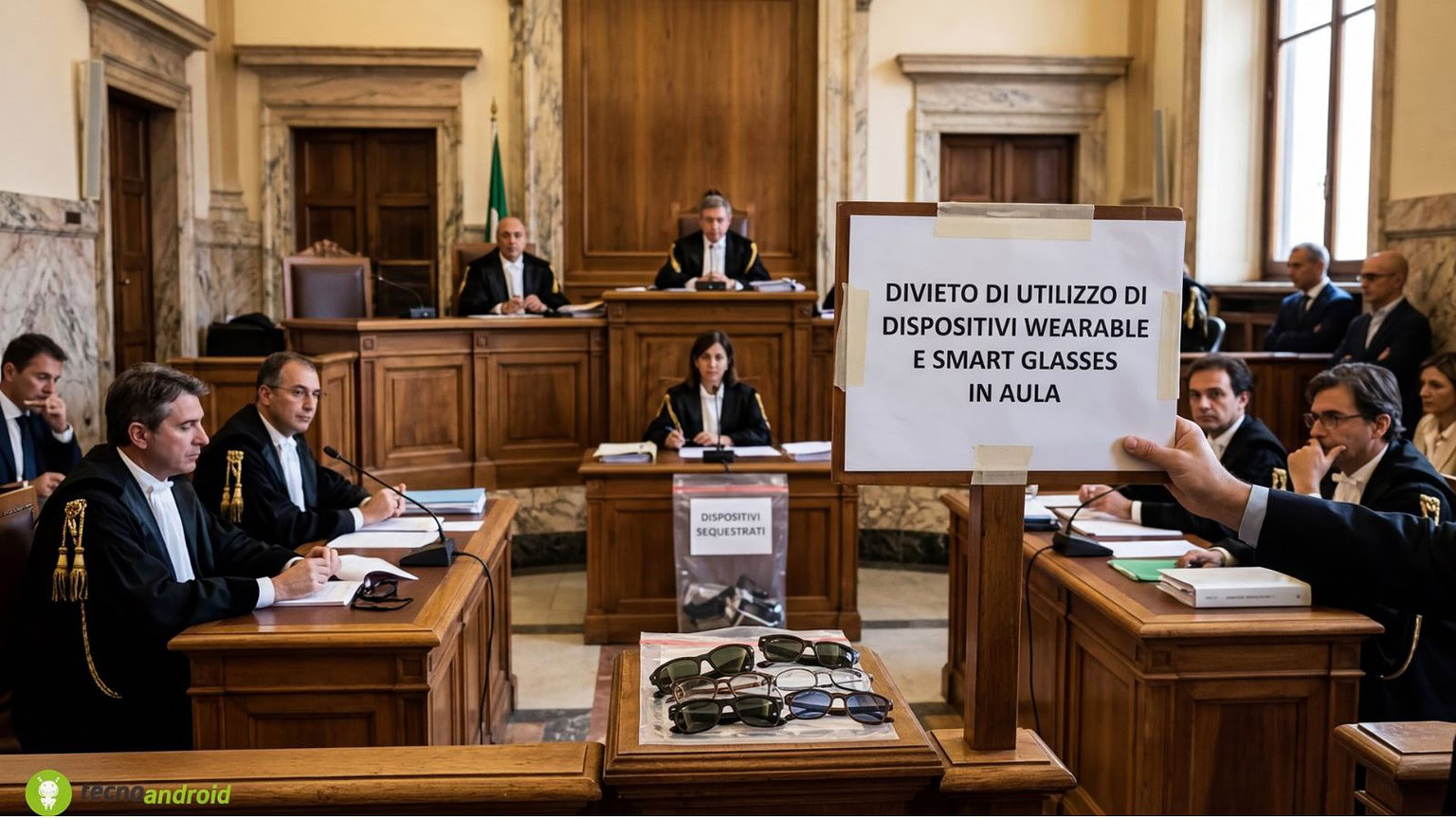 Occhiali smart vietati nei tribunali: la decisione che farà scuola