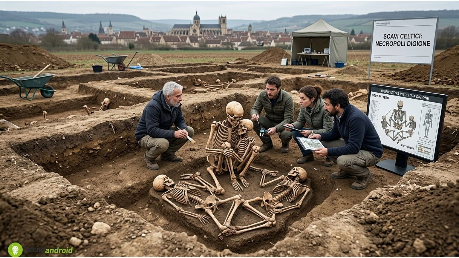Tombe celtiche a Digione: la disposizione dei corpi lascia gli archeologi senza parole