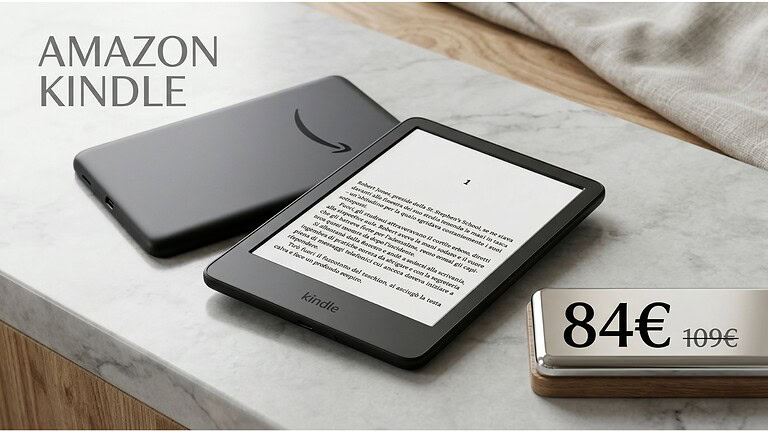 Amazon Kindle a 84,99 euro: il prezzo più basso per l'entry level