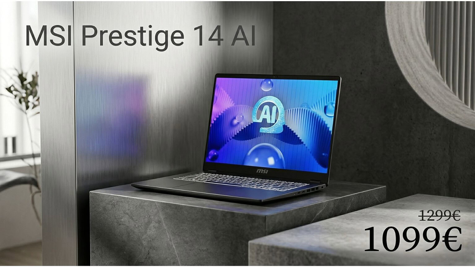 MSI Prestige 14 AI Studio: 200€ di sconto su Amazon, che prezzo