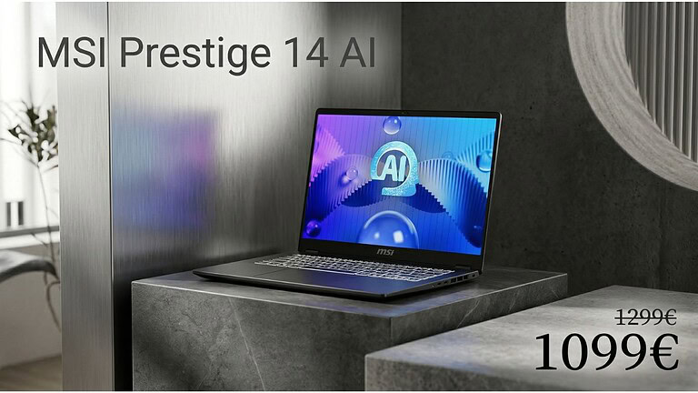 MSI Prestige 14 AI Studio: 200€ di sconto su Amazon, che prezzo
