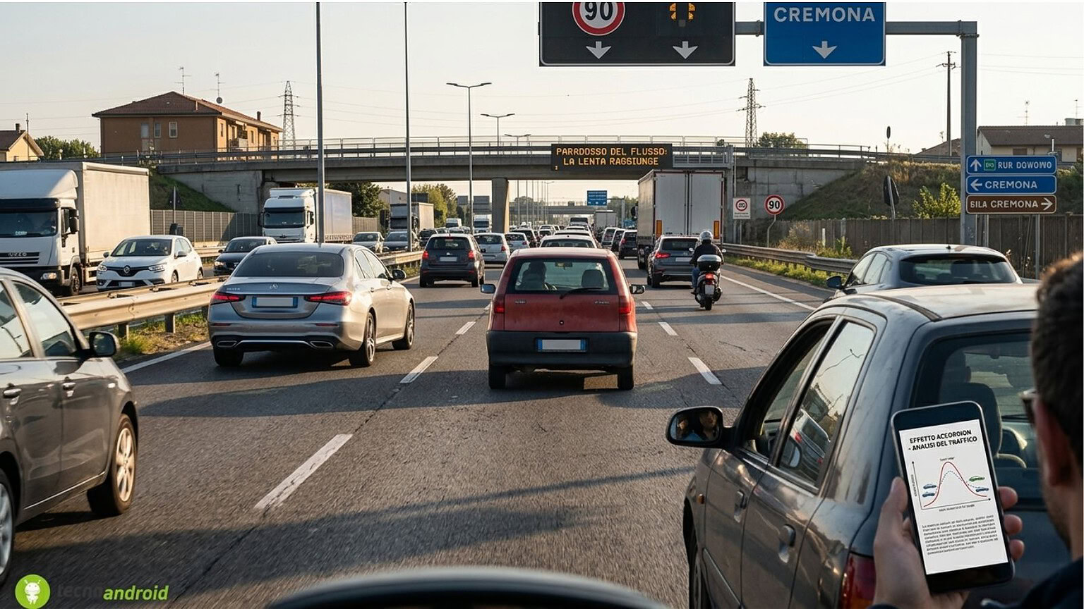 Auto lenta che raggiunge sempre chi supera: la spiegazione scientifica