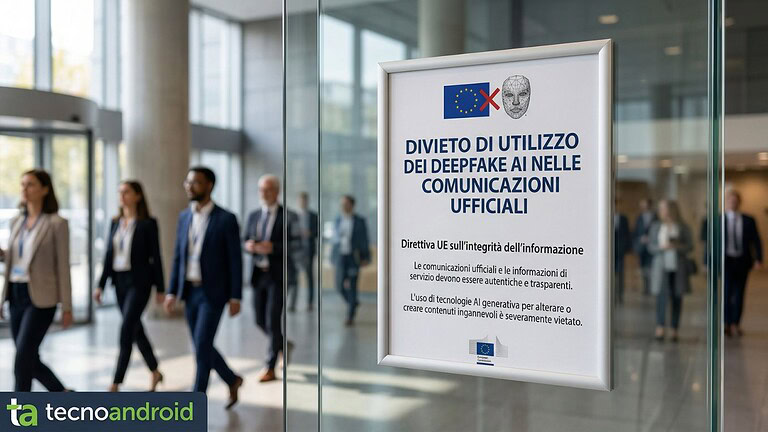 Deepfake AI vietati dall'UE nelle comunicazioni ufficiali