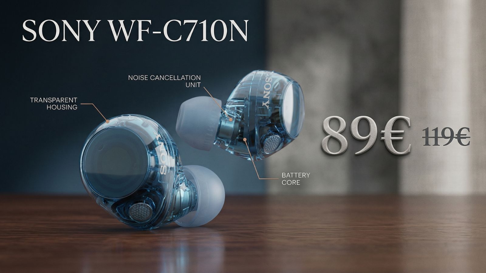 Sony WF-C710N: su Amazon il prezzo crolla sotto i 90 euro