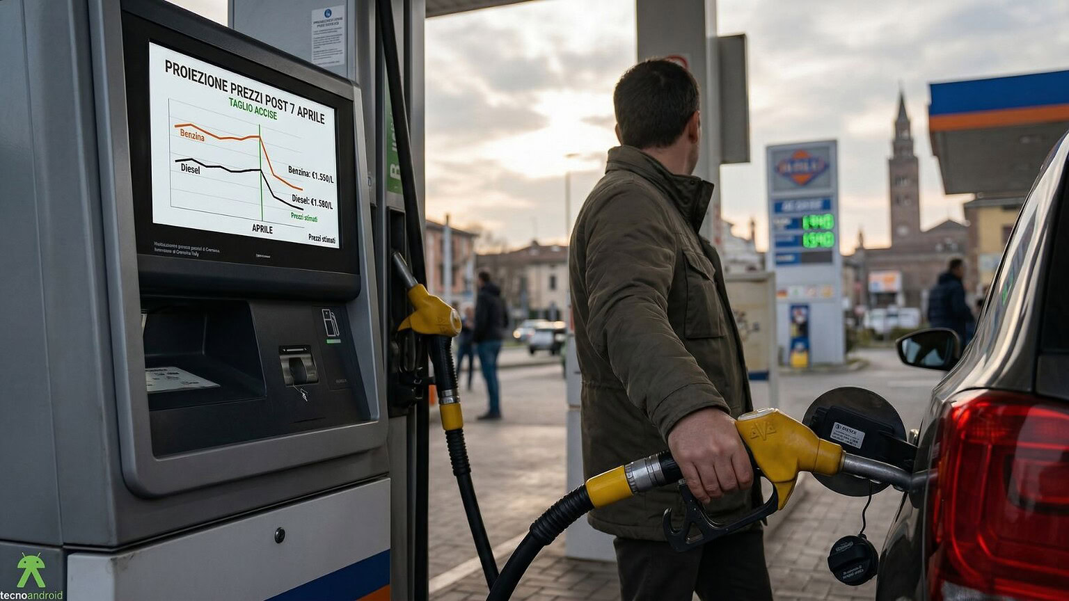 Taglio accise benzina e diesel: ecco quanto costerà il pieno dopo il 7 aprile