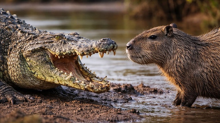 capibara e coccodrilli