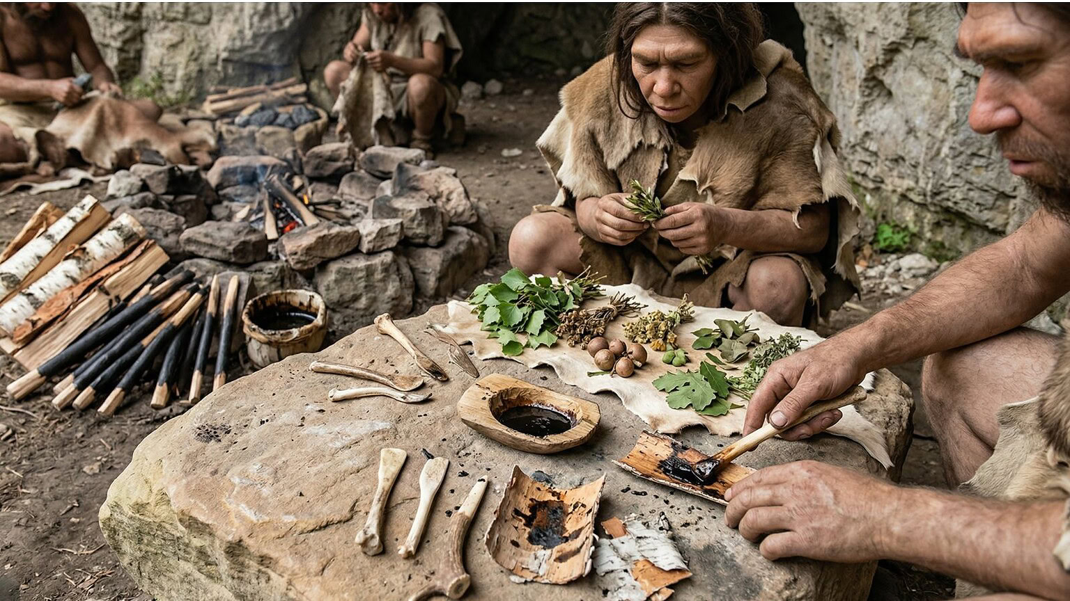 catrame di betulla Neanderthal