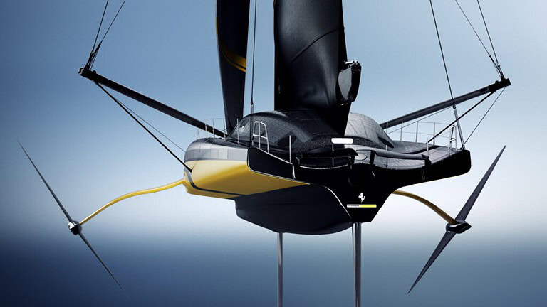 Ferrari Hypersail: lo yacht da regata del Cavallino è giallo, non rosso