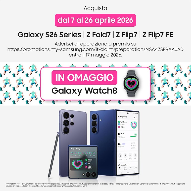 Samsung ti regala Galaxy Watch 8 se compri uno di questi smartphone su Amazon_2