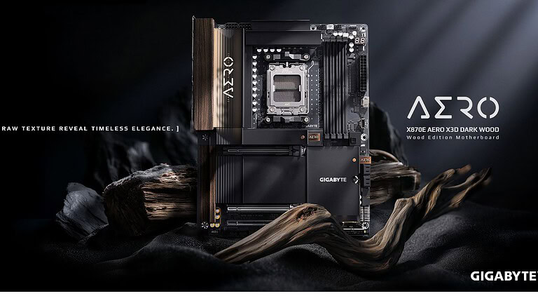 Gigabyte Dark Wood: l’anima naturale della nuova piattaforma X870E AERO X3D