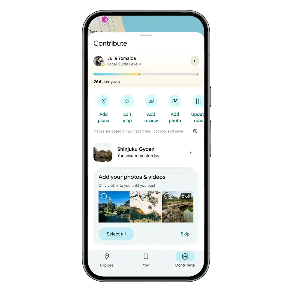 Google Maps ora suggerisce foto e usa Gemini per le recensioni