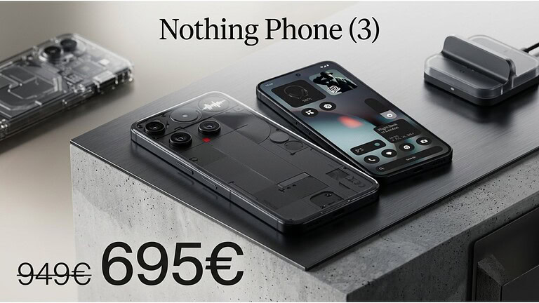 Nothing Phone 3 crolla di prezzo su Amazon: 512 GB a meno di 700 euro