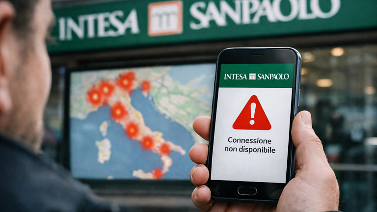 Intesa Sanpaolo non funziona: down diffuso in tutta Italia