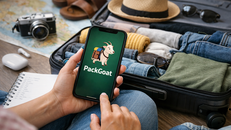 PackGoat: l'app che prepara la valigia al posto tuo con l'IA - PackGoat app valigia