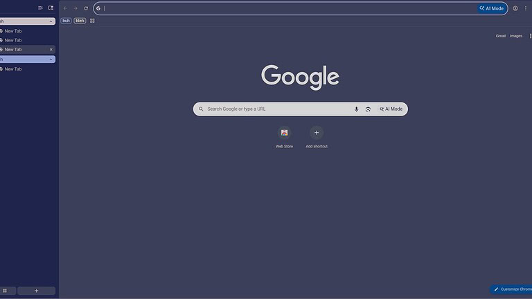 schede verticali Chrome