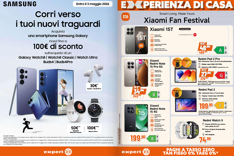 volantino Expert aprile 2026 - design Volantino Expert: le offerte Experienza di casa sono super.