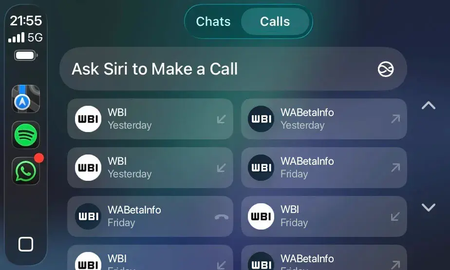 WhatsApp CarPlay