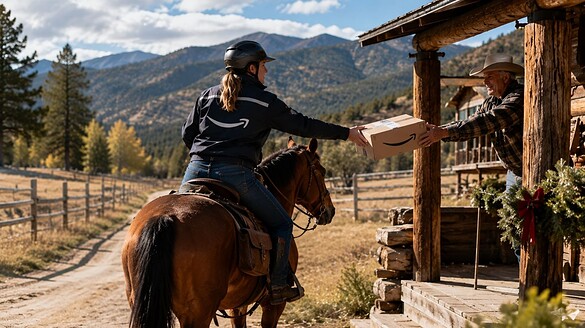 Amazon: negli USA c’è un posto dove i pacchi si consegnano a cavallo
