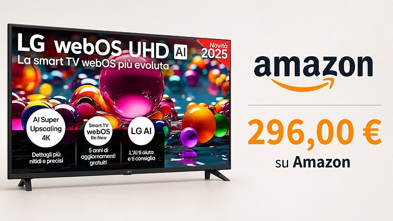 Smart TV LG 55 pollici al minimo storico su Amazon: è sotto i 300 euro