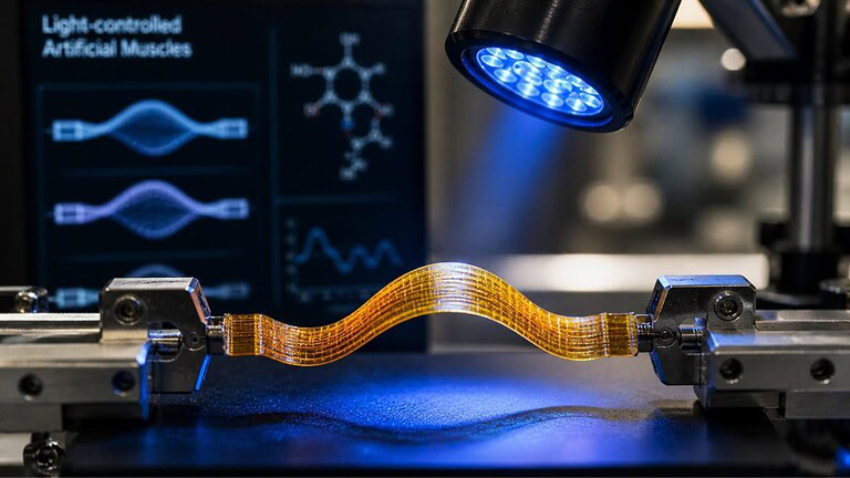 Muscoli artificiali controllati dalla luce: la scoperta in Germania
