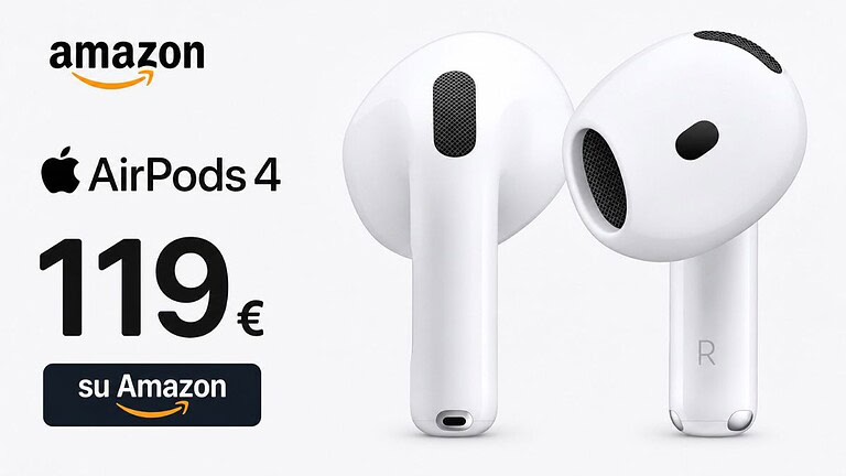 AirPods 4 a meno di 120€ su Amazon: potrebbero esaurirsi subito