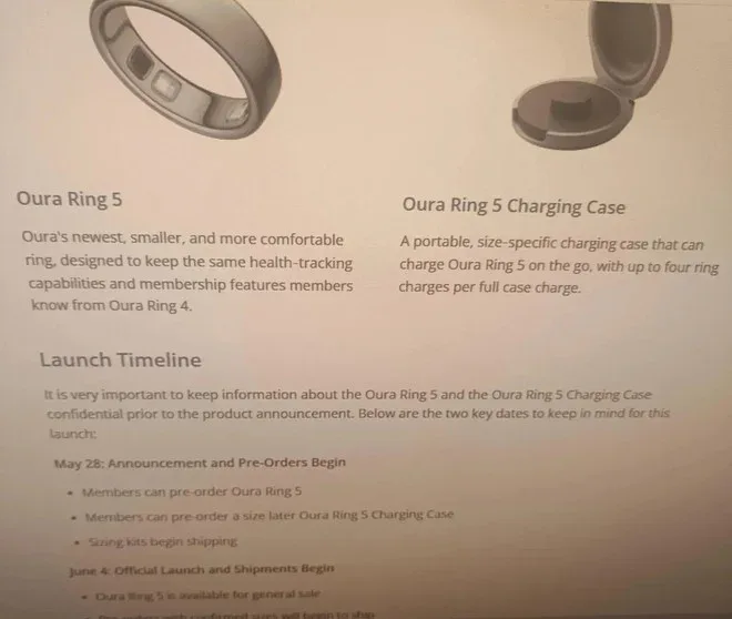 Oura Ring 5 specs
