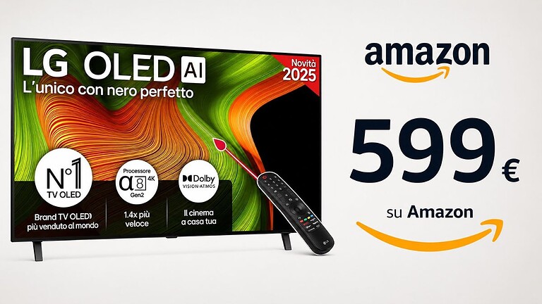 Smart TV LG OLED AI B5 da 48 pollici a prezzo imperdibile su Amazon
