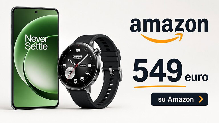 OnePlus 15R con smartwatch a 549€: il bundle al minimo storico