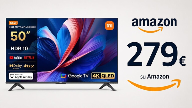 Xiaomi QLED 50" al minimo storico su Amazon: meno di 280 euro