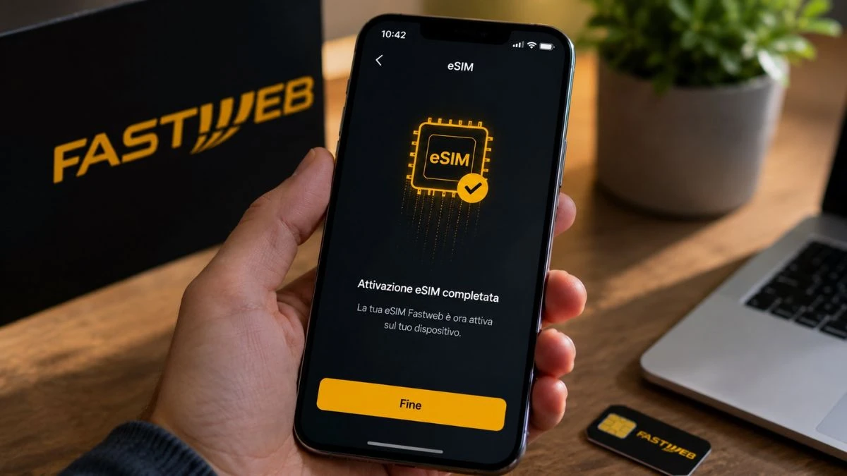 Fastweb eSIM: ora il passaggio da SIM fisica si fa anche online