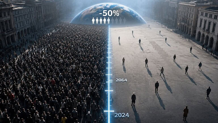 Popolazione mondiale a metà entro il 2064, lo dice la scienza