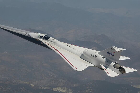 NASA X59, primo test del volo supersonico senza boato