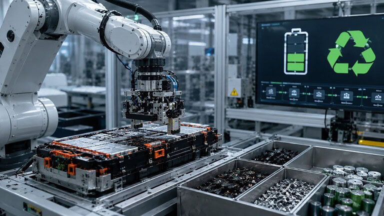 Robot in grado di smontare le batterie per rigenerarle e riciclarle: è la svolta