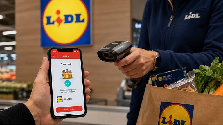 Satispay, buoni pasto ora accettati in tutti i Lidl d'Italia